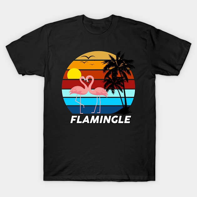 Funny Flamingo - Lets Flamingle T-Shirt by RKP'sTees